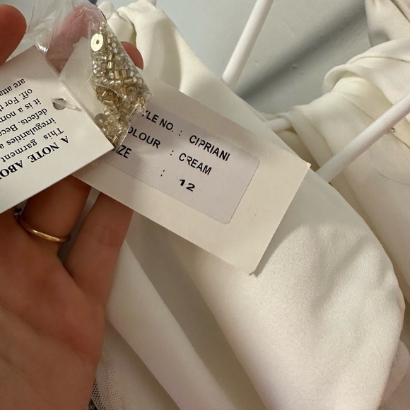 ASOS Virgo lounge long maxi dress with side slit white new with tags size UK12 - Picture 4 of 12